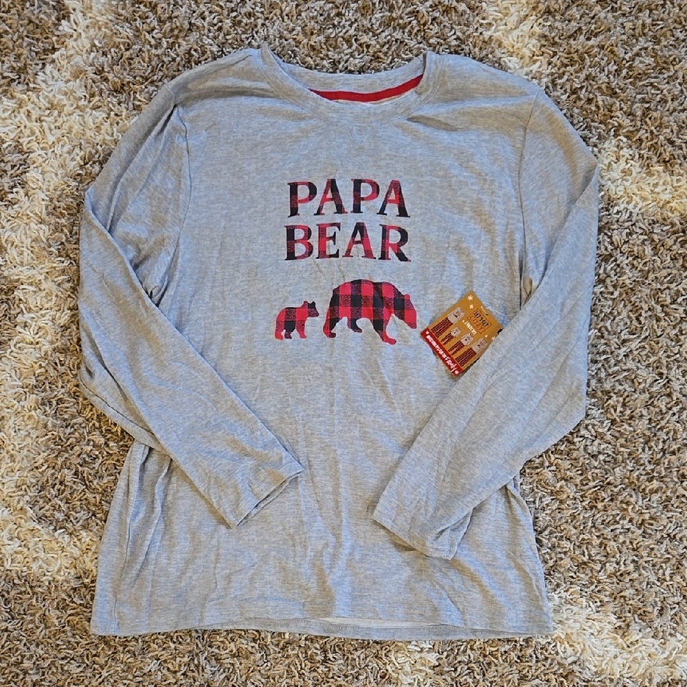 NWT Papa Bear Gray Long Sleeve